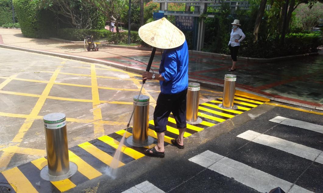 Parking area bollard