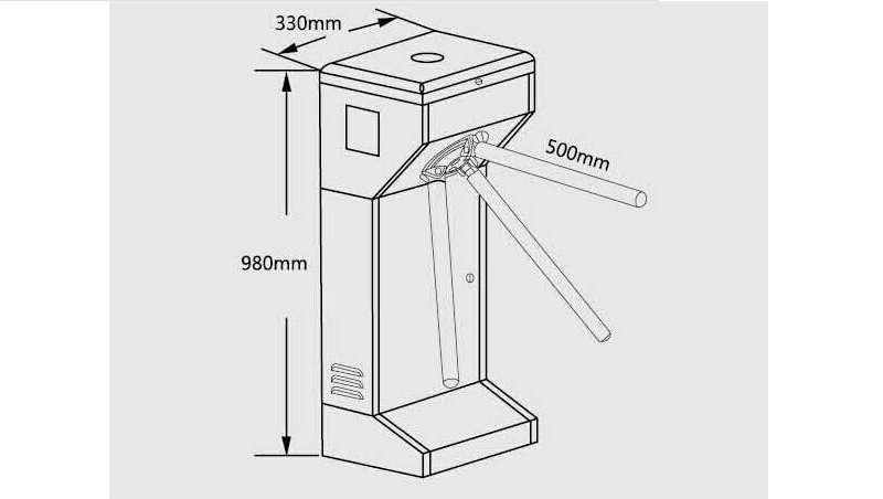 small tripod turnstile 