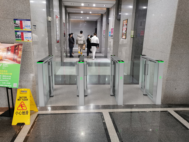 glass wing speed gate turnstile