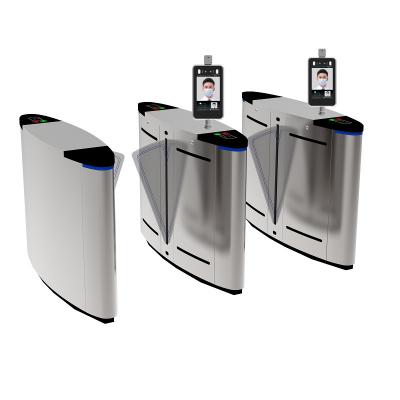 Optical glass panel wing turnstile